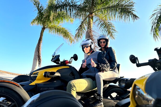 3 wheels motorcycle Coast Tour - Ryker - Gran Canaria Maspalomas - The climb above Playa de Amadores