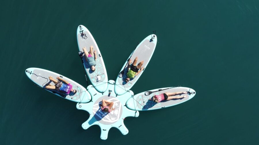 Arguineguín: Stand-up Paddleboard Yoga Class with Instructor - How much value you get for $47