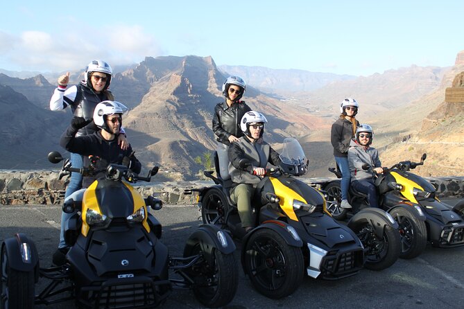 Can-am Ryker three wheels tricycle Mountain Tour (Maspalomas) - Leaving Maspalomas for Fataga