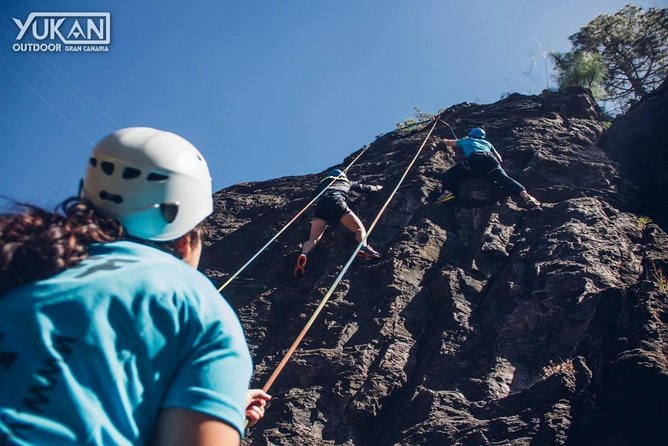 Climbing + Zipline + Via Ferrata + Cave. Adventure route in Gran Canaria - A four-hour route with a lot packed in
