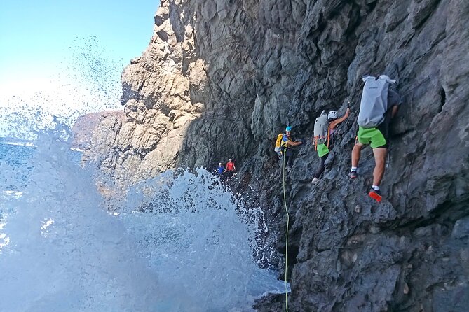 Coasteering Gran Canaria: The Atlantic Mountains Adventure Route - Four abseils down the cliff
