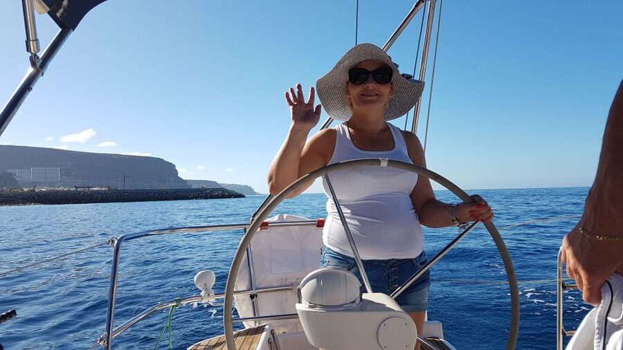 From Puerto de Mogán: Private Sailing Trip & Snorkeling - Hoisting sails and taking the helm