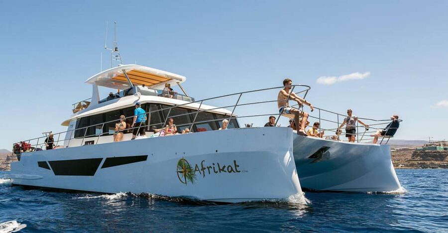 Gran Canaria: Fun Catamaran Cruise with Food and Drinks - Anchoring near Mogán for swimming and snorkeling