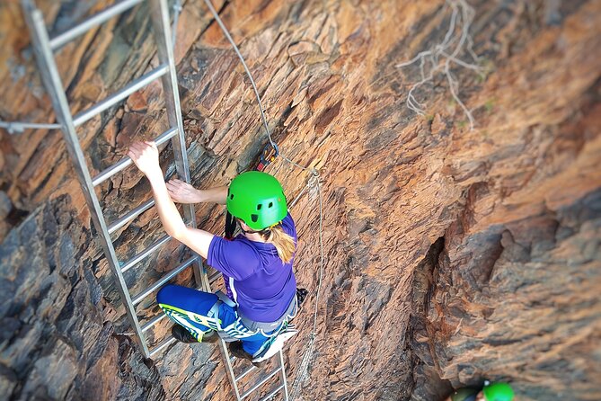 Half-Day Adventure and Climbing Via Ferrata in Gran Canaria - Following the 300-meter route