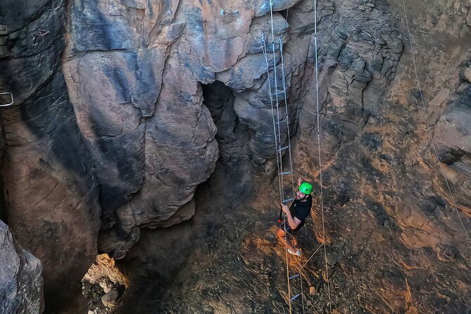 Half-Day Adventure and Climbing Via Ferrata in Gran Canaria - Mountain views from the wall