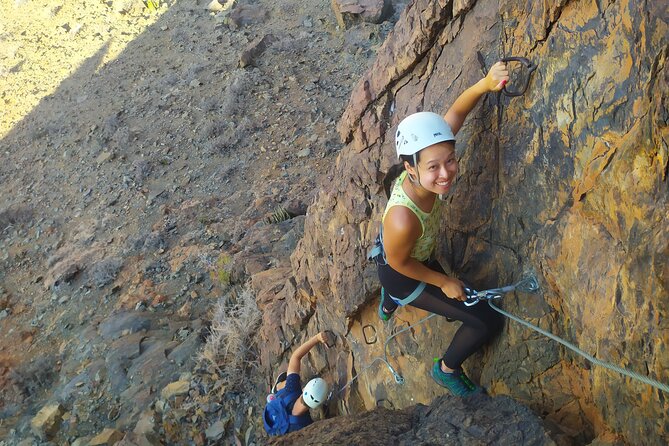 Via Ferrata in Gran Canaria. Vertical adventure park. Small groups - What the Bahia Feliz meeting point means for your morning